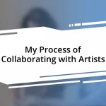 My Process of Collaborating with Artists